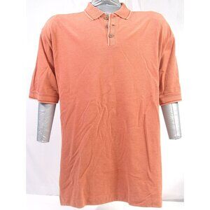 Tommy Bahama Vintage 1990s Polo Shirt - Rust Orange - L = XL